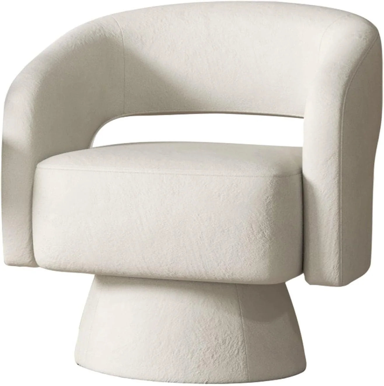 Bonzy Home 360° Swivel Barrel Chair, Velvet Accent Armchair for Living Room, Bedroom & Office, Gray