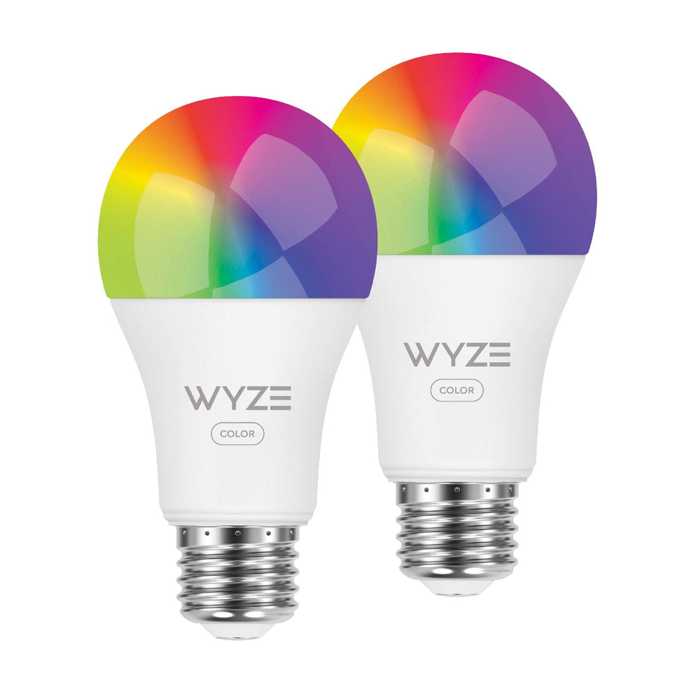 Wyze 75-Watt Equivalent A19 Smart LED Color Light Bulb With 16 Million Colors and App Control (2-Pack)