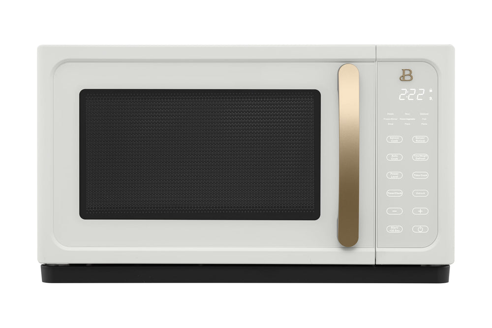 Beautiful 1.1 cu ft 1000 Watt, Sensor Microwave Oven, White Icing by Drew Barrymore, New